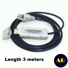 Інтерфейсний кабель Astro Gadget EQDirRJ45 USB EQDir для ПК, 3 м, для монтувань SkyWatcher EQ5 HEQ5 EQ3 EQ8 AZ-EQ6 AZ-EQ3 AZ-EQ5 EQ6R-PRO EQ8 та Orion EQ-G