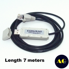 Інтерфейсний кабель Astro Gadget EQDirRJ45 USB EQDir для ПК, 7 м, для монтувань SkyWatcher EQ5 HEQ5 EQ3 EQ8 AZ-EQ6 AZ-EQ3 AZ-EQ5 EQ6R-PRO EQ8 та Orion EQ-G